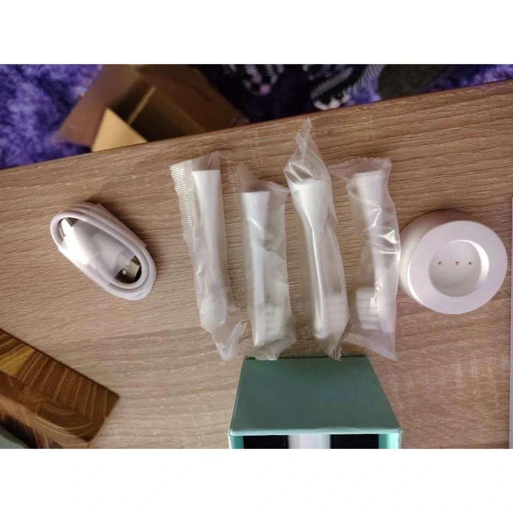 Sonic Electric Toothbrush White Multiple Modes Charging Base‎ USB Cable